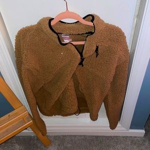 Brown fuzzy jacket